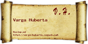 Varga Huberta névjegykártya